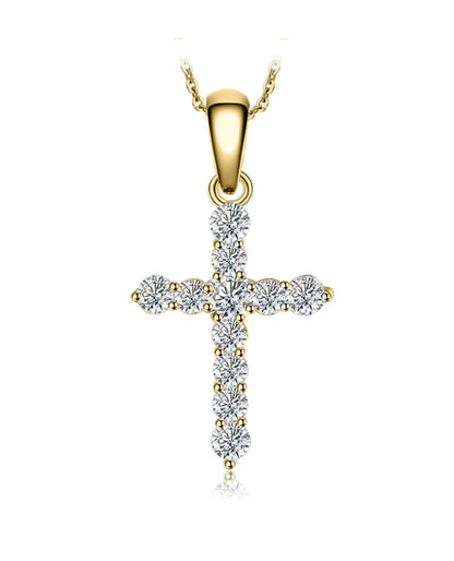 Cubic Zirconia Cross Pendant