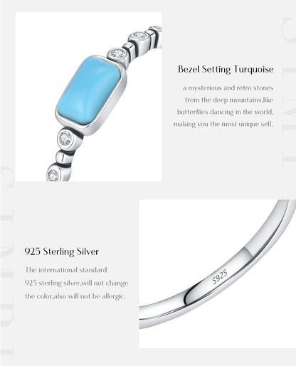 Rectangle Turquoise Ring