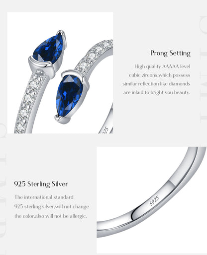 Minimal Blue Bypass Ring