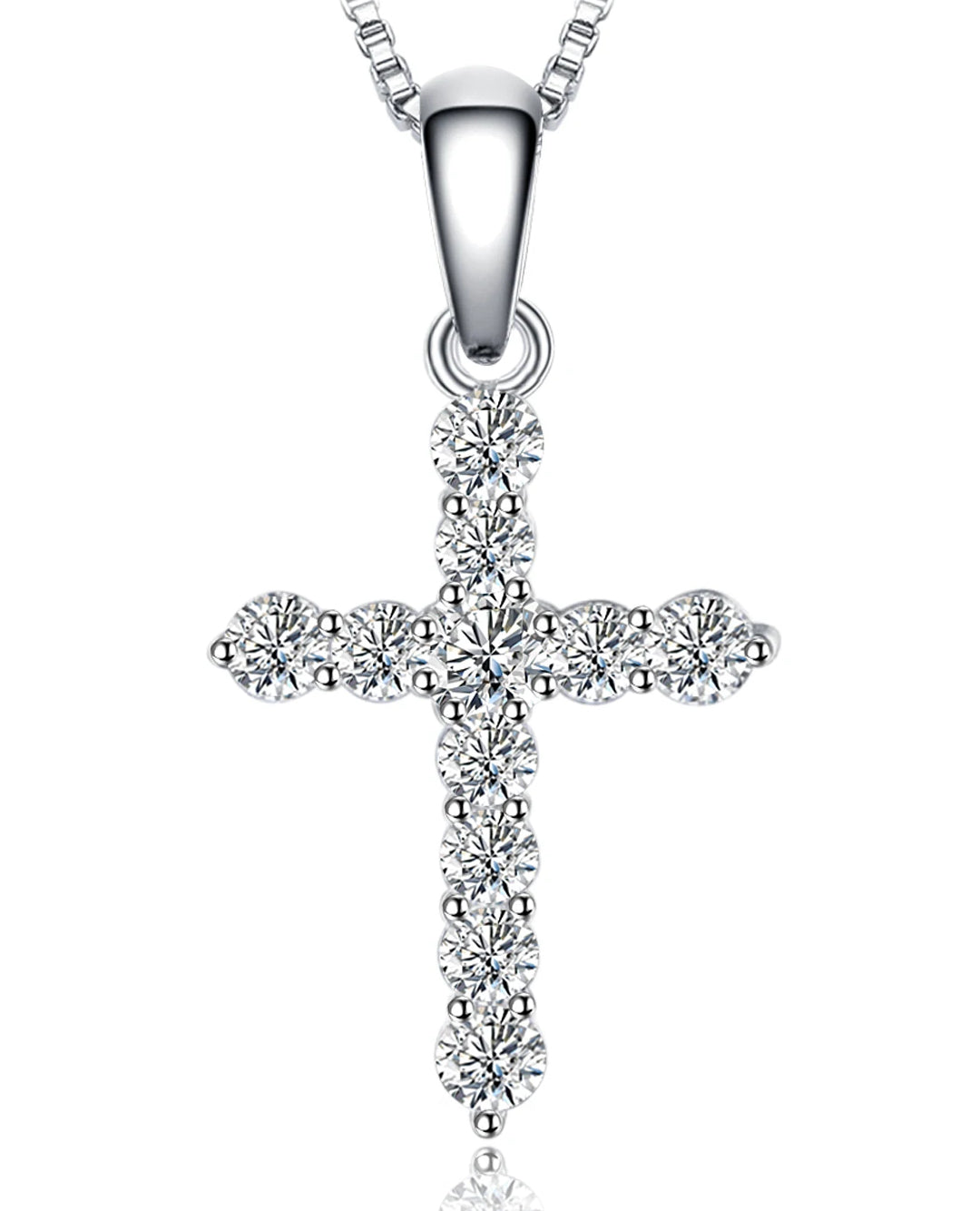 cubic zirconia cross pendant