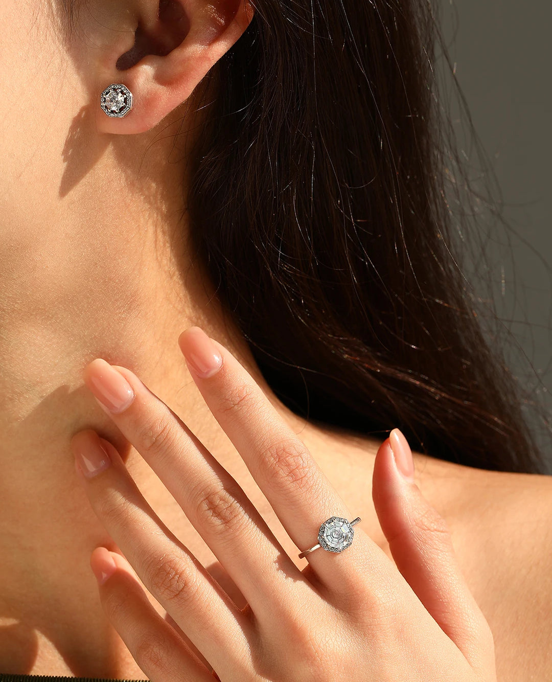 vintage octagon sparkle set