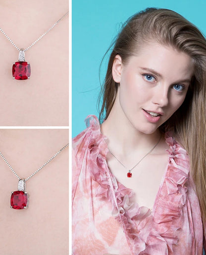 Cushion Nano Emerald Pendant
