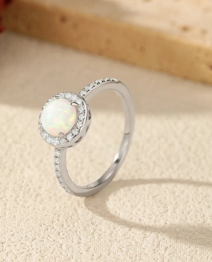 Opal Halo Ring
