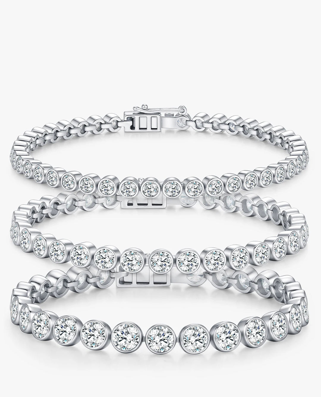 classic round moissanite bracelet