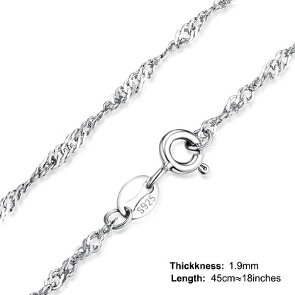 925 Sterling Silver Chain Necklace
